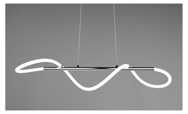 ARGOS SOSPENSIONE MODERNA IN METALLO CROMO LED 28W LUCE 4000K DIMMERABILE