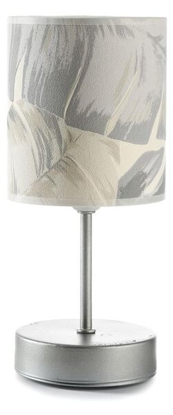 PIUME LAMPADA DA TAVOLO MODERNA IN ALLUMINIO CON DIFFUSORE IN PLASTICA STAMPATA LAMPADINA ATTACCO E27