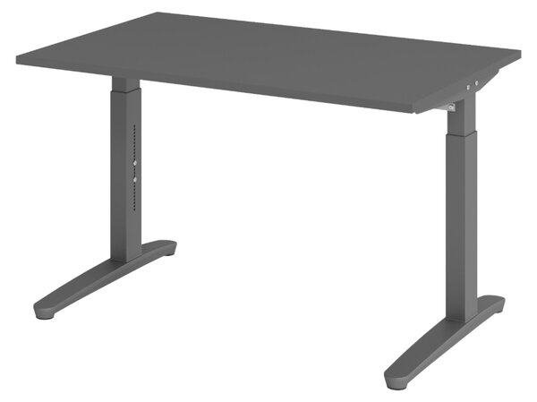 Scrivania bümö serie XB - Dimensioni: 120 x 80 cm, finitura: grafite, struttura: grafite
