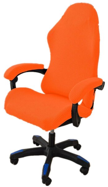 Copertura per sedia, sedia da gaming, sedia girevole, elasticizzata, lavabile, arancione