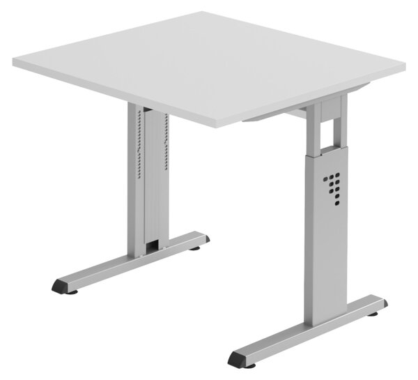 Bümö Scrivania Serie-O - Struttura: argento, dimensioni: 80 x 80 cm, decorazione: grigio