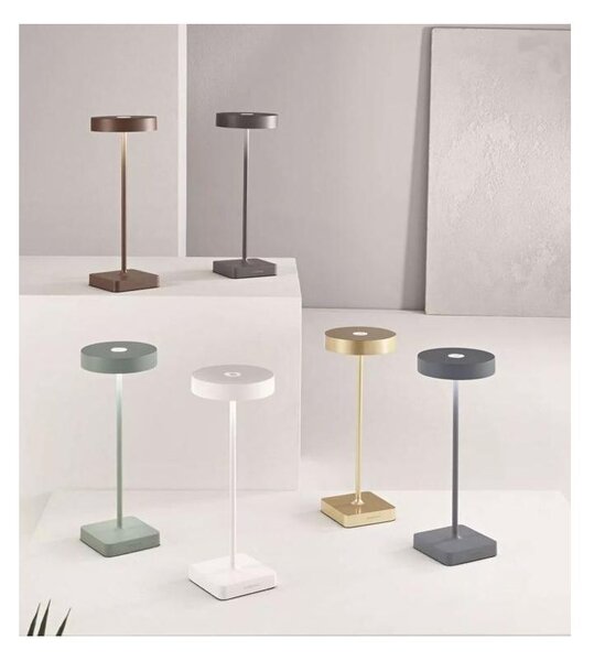 TAP LAMPADA DA TAVOLO IP54 CON RICARICA USB, TOUCH DIMMER LED 3W LUCE 3000K 6 COLORI