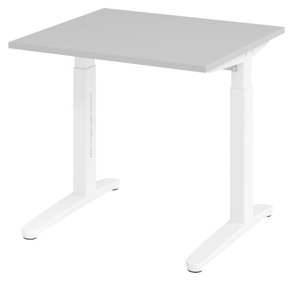 Bümö Scrivania Serie-XB - Dimensioni: 80 x 80 cm, Decorazione: Grigio, Struttura: Bianco