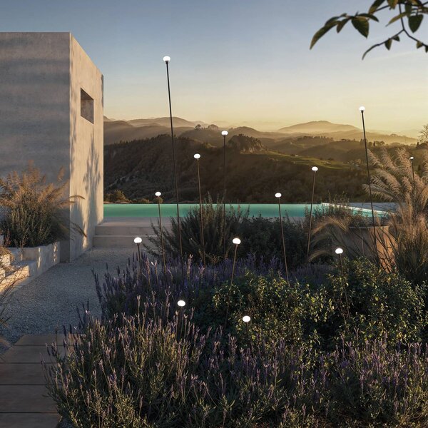 Karman Lampada LED con picchetto MINUIT, altezza 105 cm, nero, IP65 MINUIT, Nero, Alluminio, Design
