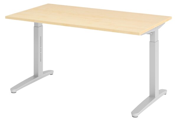 Scrivania bümö Serie XB - Finitura: acero, struttura: argento, dimensioni: 140 x 80 cm
