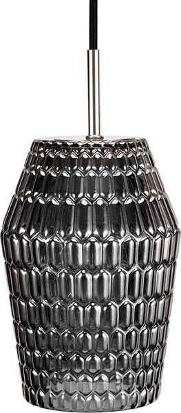 Paulmann Pauleen lampada a sospensione Crystal Sparkle vetro fumé/nero rotonda Ø13cm max. 20W E27 senza lampadina accorciabile
