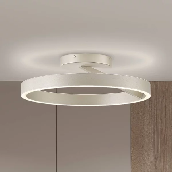 Viokef Plafoniera soffitto Saturn, dimmerabile, Crema / Ambra, Soggiorno / Sala da pranzo, Metallo, Moderno, Plafoniera