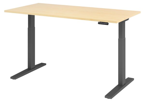 Scrivania elettrica bümö XMKA - Decorazione: acero, dimensioni: 160 x 80 cm, struttura: grafite