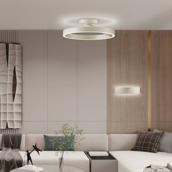 Viokef Plafoniera soffitto Saturn, dimmerabile, Crema / Ambra, Soggiorno / Sala da pranzo, Metallo, Moderno, Plafoniera
