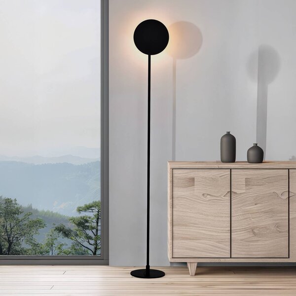 Viokef Lampada da terra Isabel, Nero, Soggiorno / Sala da pranzo, Alluminio, Moderno, Lampada da terra