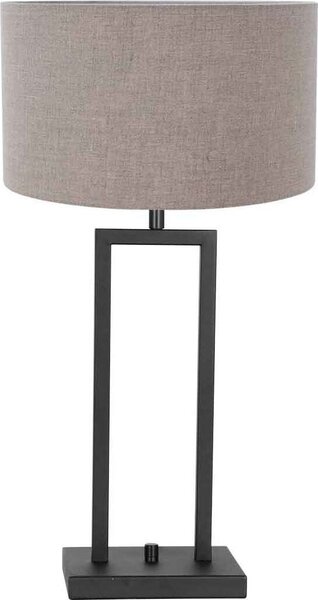 Steinhauer - lampada da tavolo - Stang - nero - lino metallo - Ø 30cm - E27 - 8210ZW