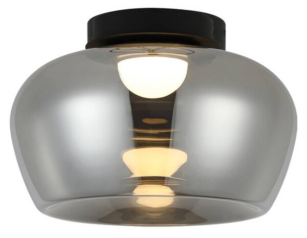 Viokef Plafoniera a LED Nadia, Alluminio / Grigio / Zincato, Soggiorno / Sala da pranzo, Vetro, Plafoniera LED