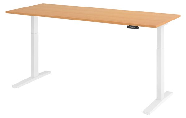 Scrivania elettrica bümö XMKA - Finitura: Noce, struttura: Bianco, dimensioni: 200 x 80 cm