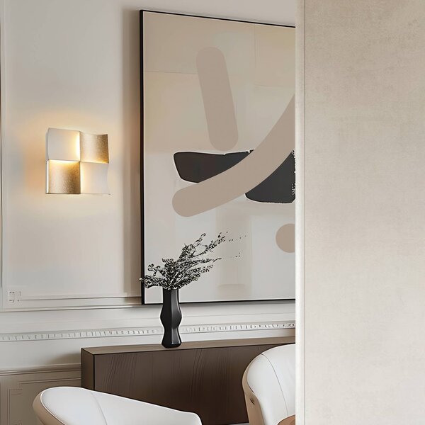 Viokef Applique da parete Ariella, Ottone / Oro, Soggiorno / Sala da pranzo, Alluminio, Moderno, Applique