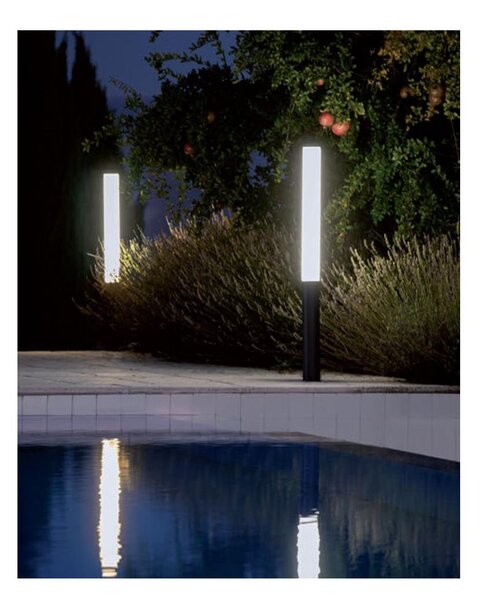 TWIGA PALO DA ESTERNO MODERNO 2 MISURE IN ALLUMINIO ANTRACITE LED 31W LUCE 3000K-4000K