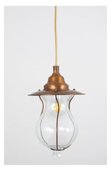 CORTONA SOSPENSIONE DA ESTERNI IN OTTONE 3 FINITURE COLORE IP44 DIFFUSORE IN VETRO MADE IN ITALY