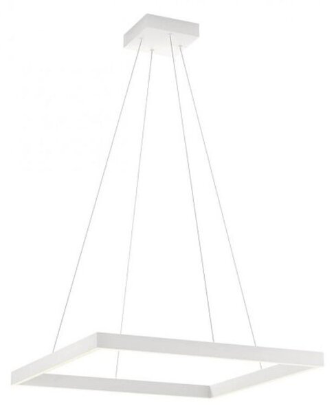 FEBE SOSPENSIONE MODERNA QUADRATA CM 60X60 LED 40W LUCE 3000K-4000K ALLUMINIO 3 COLORI