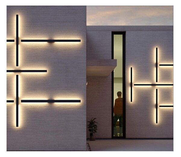 REFLEXA APPLIQUE LINEARE 2 MISURE IP54 LED INTEGRATO LUCE INDIRETTA 2700K-3000K 4 COLORI MODERNA