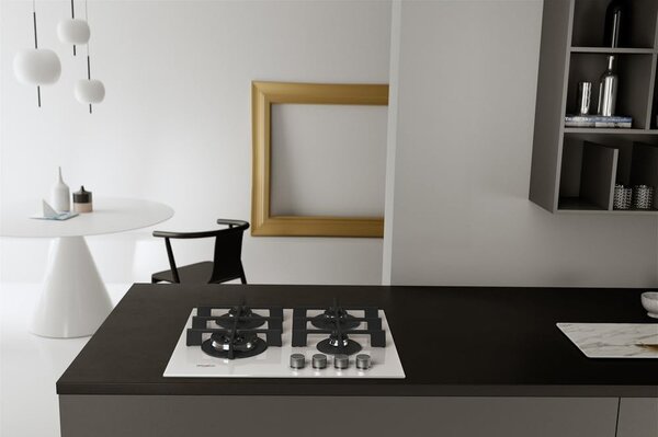 Whirlpool Piano Cottura 4 Fuochi a Gas da Incasso Larghezza 60 cm Griglie in Ghisa colore Bianco - GOWL 628/WH