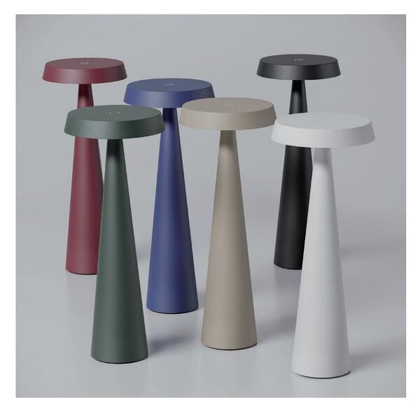 TAO LAMPADA DA TAVOLO IP65 BATTERIA RICARICABILE LED 2.5W LUCE 2700K-3000K DIMMERABILE TOUCH 6 COLORI