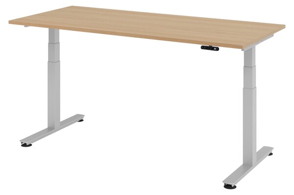Scrivania elettrica bümö XDSM - Struttura: argento, dimensioni: 180 x 80 cm, finitura: rovere