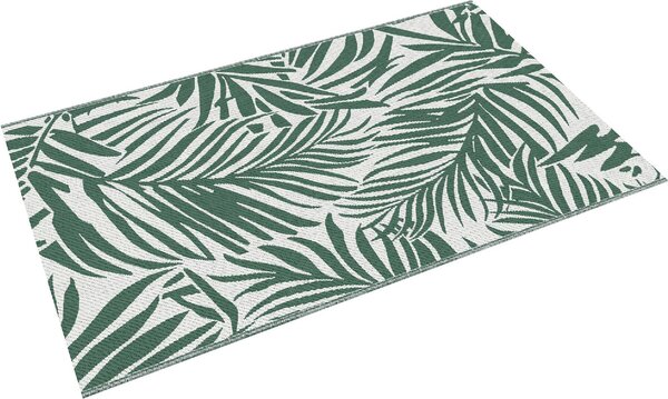 DecHome Tappeto da Esterno per Balcone e Terrazza Reversibile con Fantasia a Foglie 152x243 cm colore Verde/Bianco - R3710DG