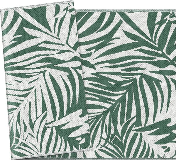 DecHome Tappeto da Esterno per Balcone e Terrazza Reversibile con Fantasia a Foglie 152x243 cm colore Verde/Bianco - R3710DG