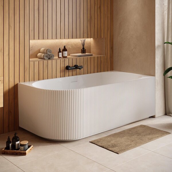 Badplaats Vasca da Bagno Havana 170 x 80 x 58 cm – Vasca Angolare – Bianco Lucido – Sinistra