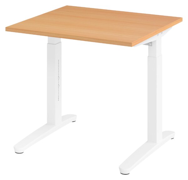 Bümö Scrivania Serie-XB - Decorazione: faggio, dimensioni: 80 x 80 cm, struttura: bianco