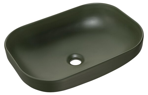 Lavabo in Vetroceramica NELI, verde, 50 cm