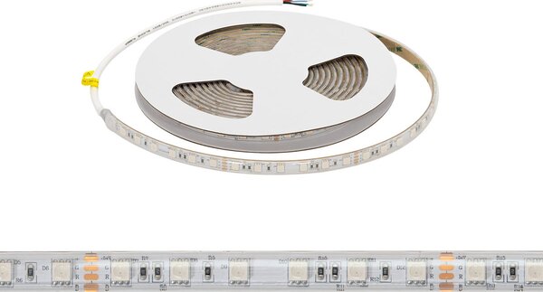 Striscia LED RGB Multicolore 24V 146W/m Professionale - IP67 - 5 metri