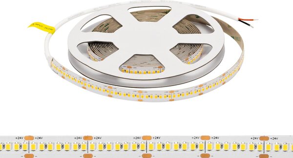Striscia LED 24V 25W/m Altissima Luminosità Professionale - IP20 - 5 metri