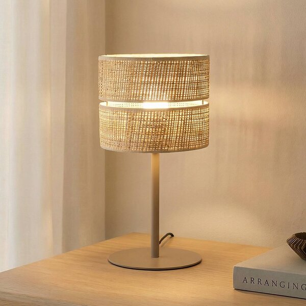 Lampada da tavolo Calma TK Lighting, Crema / Ambra, Soggiorno / Sala da pranzo, Lampada da tavolo