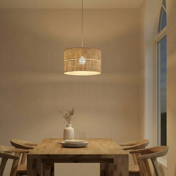 Lampada a sospensione Calma TK Lighting, dimmerabile, Crema / Ambra, Soggiorno / Sala da pranzo, Lampada a sospensione
