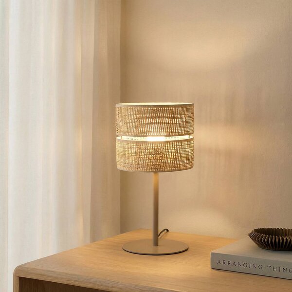 Lampada da tavolo Calma TK Lighting, Crema / Ambra, Soggiorno / Sala da pranzo, Lampada da tavolo