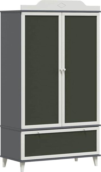 Armadio con Lavagna ROROS Grigio e Bianco 90 x 45 x 165 cm