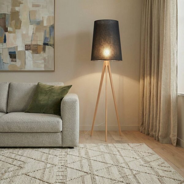 Lampada da terra Walz TK Lighting, Legno chiaro, Soggiorno / Sala da pranzo, Legno, Moderno, Lampada da terra