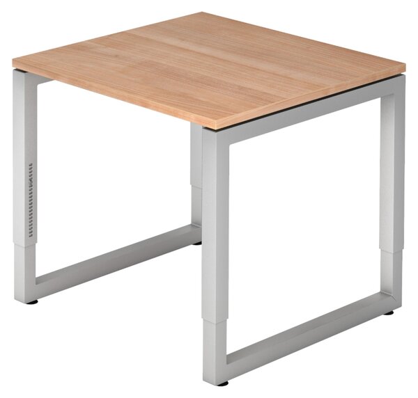 Bümö Scrivania Serie-R - Struttura: argento, dimensioni: 80 x 80 cm, decorazione: noce