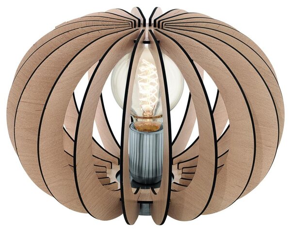 Lampada da tavolo in legno marrone chiaro interruttore 1xE27 max. 60W/230V LED adatto Ø 30cm
