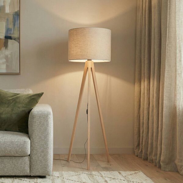 Lampada da terra Grand TK Lighting, Legno chiaro, Soggiorno / Sala da pranzo, Legno, Moderno, Lampada da terra