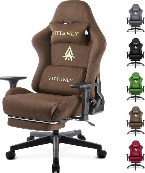 Sedia da gioco, Design ergonomico, Braccioli regolabili, Marrone