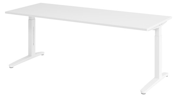 Scrivania bümö Serie XB - Finitura: bianco, struttura: bianco, dimensioni: 200 x 80 cm
