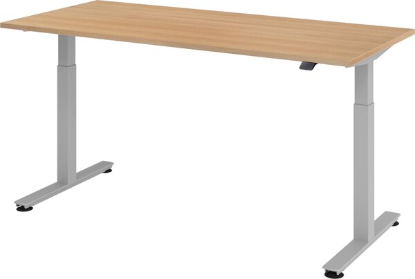 Scrivania elettrica bümö XMST - Struttura: argento, dimensioni: 180 x 80 cm, finitura: rovere