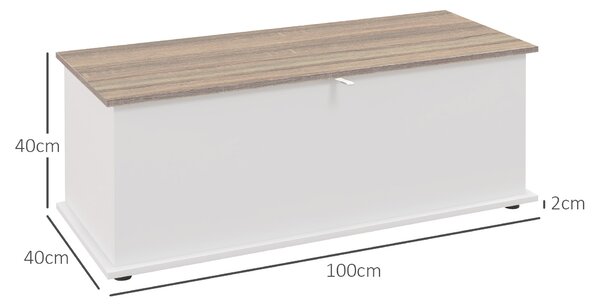 HOMCOM Panca Contenitore Multiuso Legno per Camera Ingresso Bianco 100x40x40cm | Aosom Italy