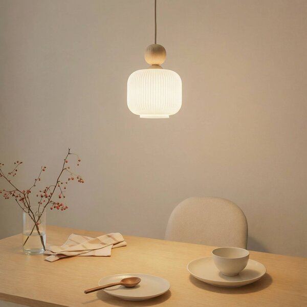 Lampada a sospensione in vetro Ballo TK Lighting, dimmerabile, Crema / Ambra, Soggiorno / Sala da pranzo, Vetro, Lampada a sospensione