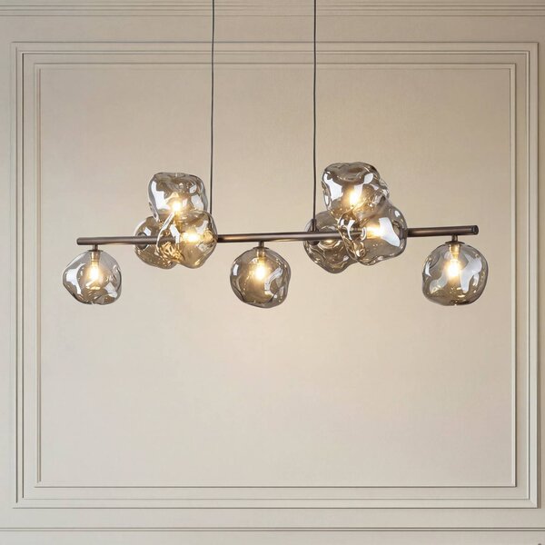 Lampada a sospensione in vetro Lava TK Lighting, dimmerabile, Marrone / Ruggine, Soggiorno / Sala da pranzo, Vetro, Lampada a sospensione