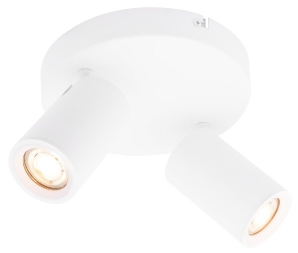 Ledvion, plafoniera LED intelligente, bianca, quadrata, con 2 luci, attacco GU10, 4,9W, RGB+CCT