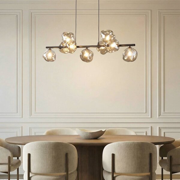 Lampada a sospensione in vetro Lava TK Lighting, dimmerabile, Marrone / Ruggine, Soggiorno / Sala da pranzo, Vetro, Lampada a sospensione
