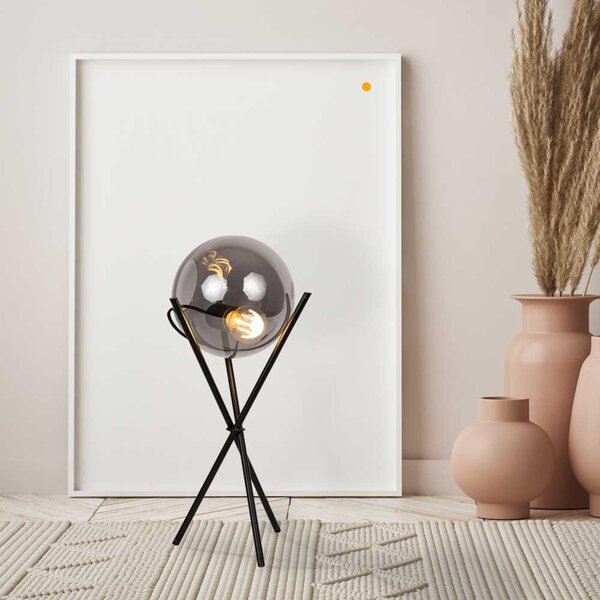 S.luce Sphere lampada da tavolo in vetro 20cm lampada da tavolo a treppiede con globo in vetro
