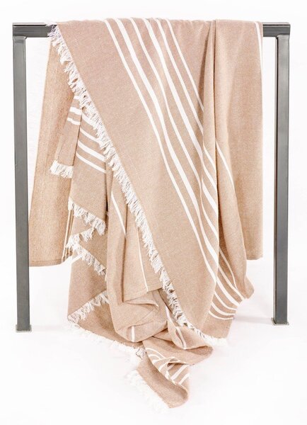 Coperta beige in cotone 150x200 cm Solene – Tiseco Home Studio